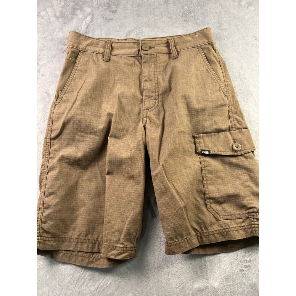 Vans Off The Wall Mens Brown Ripstop Cargo Shorts Size 28 Skate Utility Casual